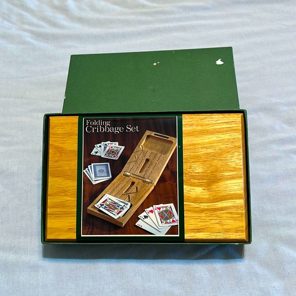 Other - NIB Wooden Cribbage Set. Nice gift! Fun without screen time!